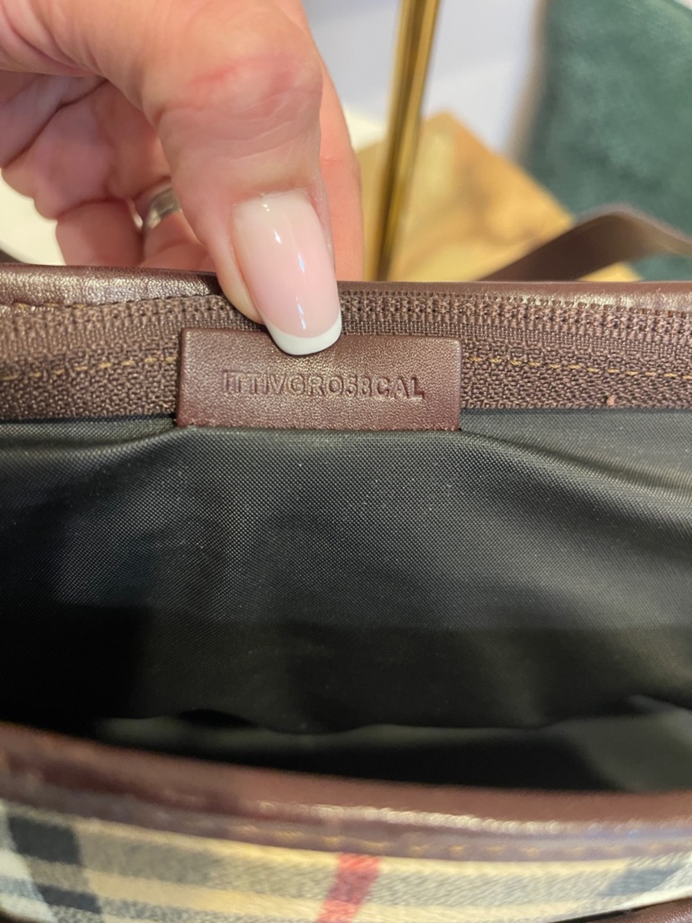 Burberry Beige Vintage Check Shoulder Bag with Brown Leather - Picture 12 of 12